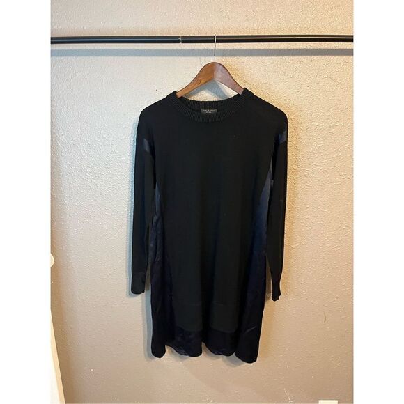 Rag & Bone Sadie Crewneck Long-Sleeve Wool Sweater Dress Size Small - Picture 1 of 6